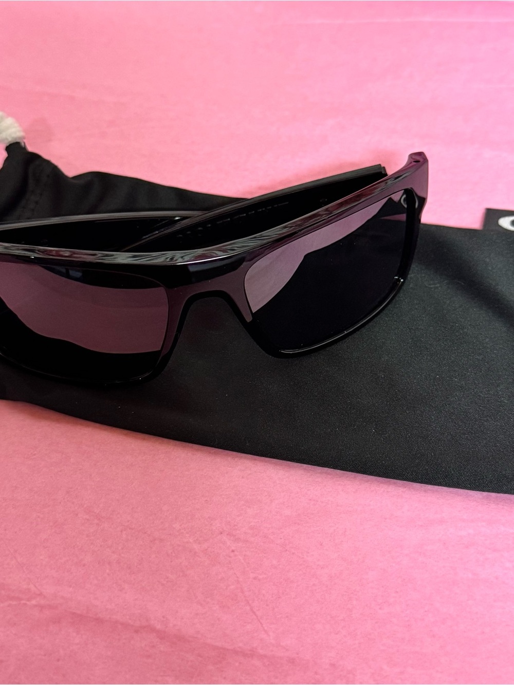 Oakley Drop Point Black Sunglasses Arm with Logo